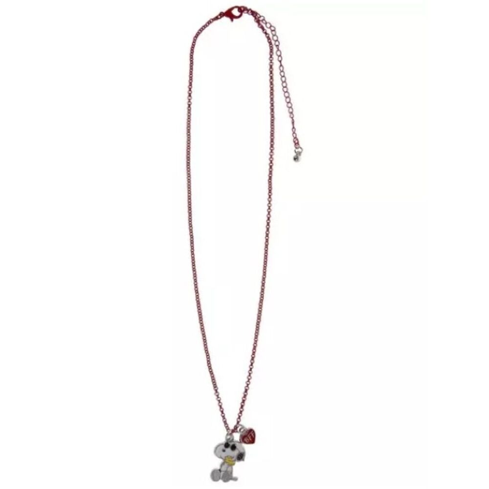 New Peanuts Snoopy BFF Necklace Set Red Puppy Charm Necklace for Women